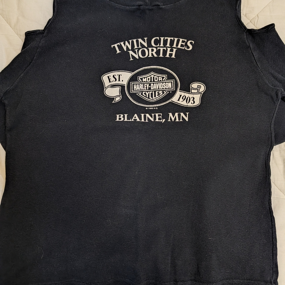 Harley-Davidson Women's Black and Purple Short Sleeve Tees - Picture 3 of 9